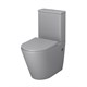 GROSSMAN Унитаз напольный Color GR-4480GLMS (620х365х810) безободковый,светло-серый матовый с тонкой крышкой,микролифт,2 места GR-4480GLMS - фото 350323