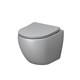 GROSSMAN Унитаз GR-4455GLMS Color (485х365х360) СВЕТЛО-СЕРЫЙ матовый подвеснойбезободковый с тонкой крышкой GR-4455GLMS - фото 350328
