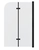 GROSSMAN Шторка для ванны GR-106/110 BLACK (110х150) распашная,черный,стекло прозрачное GR-106110BLACK - фото 350550