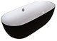 GROSSMAN Ванна отдельностоящая Classic GR-2401MB (150х75х54) цвет черный/белый матовый GR-2401MB - фото 350563