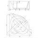 AZARIO Ванна акриловая Cosma 1450x1450 угловая, белый (AV.0088123) AV.0088123 - фото 350906