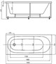 AZARIO Ванна акриловая FELISA прямоугольная 160*70 см (AV.0040160) AV.0040160 - фото 350924