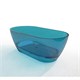 AZARIO Ванна из полиэфирной смолы BADEN 1800x800x540 свободностоящая, с хромированным донным клапаном, полупрозрачный голубой (BAD18080CB) BAD18080CB - фото 350938