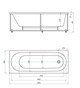 AZARIO Ванна акриловая FELISA прямоугольная 180*80 см (AV.0040180) AV.0040180 - фото 351158