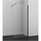 AZARIO Душевое ограждение  FELTON 90х200 walk-in, прозрачное cтекло 8 мм с покрытием easy clean, черный матовый профиль (AZ-151S 90) AZ-151S 90 - фото 351346