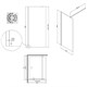 AZARIO Душевое ограждение  FELTON 90х200 walk-in, прозрачное cтекло 8 мм с покрытием easy clean, черный матовый профиль (AZ-151S 90) AZ-151S 90 - фото 351347