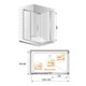 AZARIO Душевое ограждение  ALTON 1200х800х2000, БЕЗ ПОДДОНА, прозрачное стекло 6 мм, цвет профиля серебро (AZ-NAC1131 L 1200), двери раздвижные AZ-NAC1131 L 1200 - фото 351511