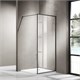 AZARIO Душевая перегородка  RICHMOND  Walk-in 900х2000 прозрачное стекло 6 мм, цвет профиля черный (AZ-NAG 6310 900 Black) AZ-NAG 6310 900 Black - фото 351533