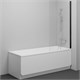 AZARIO Шторка для ванны  MERRIT 800х1400, покрытие Easy Clean, прозрачное стекло 6 мм, цвет профиля черный (AZ-NF6310-1 800 BLACK) AZ-NF6310-1 800 BLACK - фото 351565