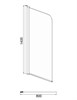 AZARIO Шторка для ванны  MERRIT 800х1400, прозрачное стекло 5 мм, покрытие EASY CLEAN, цвет профиля серебро (AZ-NF6211 800), двери распашные AZ-NF6211 800 - фото 351569