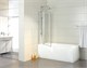 AZARIO Шторка для ванны  MERRIT 1100(700+400)х1400 прозрачное стекло 6 мм, покрытие EASY CLEAN, цвет профиля серебро (AZ-NF6221 1100), двери распашные AZ-NF6221 1100 - фото 351575