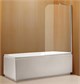 AZARIO Шторка для ванны  MERRIT 800х1400 прозрачное стекло 6 мм, покрытие EASY CLEAN, цвет профиля серебро (AZ-NF6310 800) AZ-NF6310 800 - фото 351600