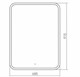 AZARIO Зеркало Стив 685х915, LED-подсветка с диммером, сенсорный выключатель (ФР-00001480) ФР-00001480 - фото 352019