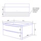 AZARIO Комплект Тумба LOTOS 60/2 615*480*570 подвесная с раковиной Monte 60 (CS00083929), цвет белый CS00083929 - фото 352489