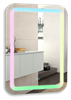 AZARIO Зеркало Мальта RGB 550*800 c подсветкой и диммером, мульти-цвет, сенсорный выключатель (LED-00002511) LED-00002511 - фото 352766