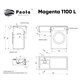 AZARIO Комплект тумба с раковиной Magenta 110 левая под стиральную машину (46) белая (CS00078394), цвет белый CS00078394 - фото 353312