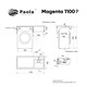 AZARIO Комплект тумба с раковиной Magenta 110 правая под стиральную машину (46) белая (CS00079140), цвет белый CS00079140 - фото 353392