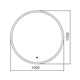 AZARIO Зеркало Monaco-BLACK d1000 бесконтактный сенсор, черная рамка (LED-00002769) LED-00002769 - фото 353500
