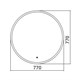 AZARIO Зеркало Monaco-GOLD d770 бесконтактный сенсор, золотая рамка (LED-00002766) LED-00002766 - фото 353512