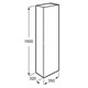 AZARIO Пенал Viola 35 350х300х1500 подвесной, бежевый (CS00096740), цвет бежевый CS00096740 - фото 353845