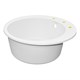 AZARIO Кухонная мойка Sivas 480х480х197 кварцевая, круглая, сифон в комплекте, цвет Белый (CS00097654) CS00097654 - фото 354052