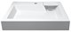 AZARIO Раковина подвесная Slim 600х600х110 литьевой мрамор, белая (CS00078302) CS00078302 - фото 354842