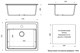 AZARIO Кухонная мойка Litos 570x505x200 искусственный мрамор, цвет Светло серый (CS00078328) CS00078328 - фото 354866