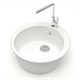AZARIO Кухонная мойка Vital 507x507x200 искусственный мрамор, цвет Белый (CS00078342) CS00078342 - фото 355019