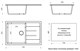 AZARIO Кухонная мойка Vision 750x505x218 искусственный мрамор, цвет Хлопок (CS00079703) CS00079703 - фото 355038