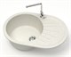 AZARIO Кухонная мойка Flora 730x450x215 искусственный мрамор, цвет хлопок (CS00079914) CS00079914 - фото 355069