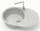 AZARIO Кухонная мойка Flora 730x450x215 искусственный мрамор, цвет светло серый (CS00079916) CS00079916 - фото 355075