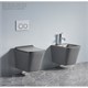 AZARIO Унитаз подвесной  Teramo 490*340*350 безободковый, с сидением микролифт, черный матовый (AZ-052-MB) AZ-052-MB - фото 355178