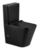 AZARIO Унитаз-компакт  Quadro 605x340x810 напольный, безободковый с сидением микролифт и арматурой, чёрный матовый (AZ-2175-MB) AZ-2175-MB - фото 355228