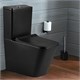 AZARIO Унитаз-компакт  Quadro 605x340x810 напольный, безободковый с сидением микролифт и арматурой, чёрный матовый (AZ-2175-MB) AZ-2175-MB - фото 355229