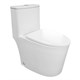 AZARIO Унитаз-моноблок  ANSA 385х695x775 безободковый, в комплекте с сиденьем дюропласт микролифт, белый (AZ-2301) AZ-2301 - фото 355256
