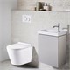 AZARIO Унитаз подвесной  FONTI 535x365x310 безободковый, в комплекте с сиденьем микролифт, белый (AZ-402W) AZ-402W - фото 355350