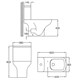 AZARIO Унитаз-компакт  Alba 620х405х805 напольный, безободковый, с сиденьем микролифт (AZ-8323) AZ-8323 - фото 355460