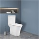 AZARIO Унитаз-компакт  VISE 640х365х820 напольный, безободковый, в комплекте с быстросъемным сиденьем микролифт (AZ-1343BT) AZ-1343BT - фото 355607