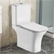 AZARIO Унитаз-компакт  FRETTA SQUARE 650х340х790 напольный, безободковый с бачком и сиденьем микролифт (AZ-5121) AZ-5121 - фото 356302