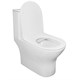 AZARIO Унитаз-моноблок  Terni 670x350x760 горизонтальный слив, быстросъемное сиденье микролифт (AZ-8618) AZ-8618 - фото 356653