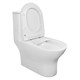 AZARIO Унитаз-моноблок  Terni 670x350x760 горизонтальный слив, быстросъемное сиденье микролифт (AZ-8618) AZ-8618 - фото 356654
