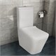 AZARIO Унитаз-компакт  Quadro 605x340x810 напольный, безободковый с сидением микролифт и арматурой, белый (AZ-2175) AZ-2175 - фото 356709