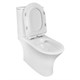 AZARIO Унитаз-компакт  FRETTA ROUND N 340х650х770 напольный, безободковый, c быстросьемным сиденьем микролифт (AZ-1038A) AZ-1038A - фото 356871