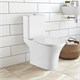 AZARIO Унитаз-компакт  FRETTA ROUND N 340х650х770 напольный, безободковый, c быстросьемным сиденьем микролифт (AZ-1038A) AZ-1038A - фото 356878