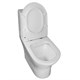 AZARIO Унитаз-моноблок  Terni 350х670х760 напольный, безободковый, горизонтальный слив, сиденье дюропласт микролифт, цвет - белый мрамор (AZ-8618M) AZ-8618M - фото 357092