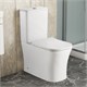 AZARIO Унитаз-компакт  ANTEO SQUARE 385х630х820 напольный, безободковый, с быстросъемным сиденьем микролифт (AZ-1218A) AZ-1218A - фото 357190