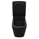 AZARIO Унитаз-компакт  Black King 370х640х810 безободковый, с быстросъемным сиденьем микролифт, черный матовый (AZ-8303D) AZ-8303D - фото 357387