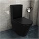 AZARIO Унитаз-компакт  Black Queen 370х605х800 безободковый, с быстросъемным сиденьем микролифт, черный матовый (AZ-8380) AZ-8380 - фото 357413