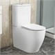 AZARIO Унитаз-компакт  BONELLE 355х630х795 напольный, безободковый, слив "Торнадо", в комплекте с быстросъемным сиденьем микролифт (AZ-1229A) AZ-1229A - фото 357495