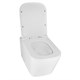 AZARIO Унитаз подвесной  Cascad 525x345x360 безободковый, система смыва "Скрытое Торнадо", в комплекте с быстросъемным сиденьем микролифт (AZ-2303A) AZ-2303-A - фото 357530